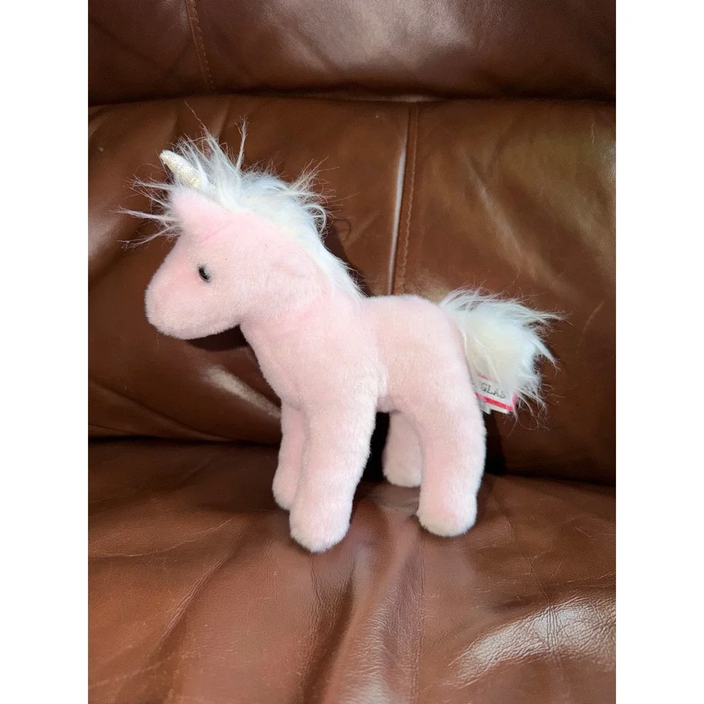 Douglas‎ Cuddle Toys Pink Unicorn Plush Standing Stuffed Animal Silver Horn 8